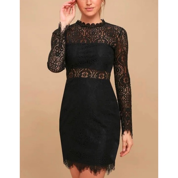 Lulus Dresses & Skirts - Lulus long sleeve lace dress. Worn one time